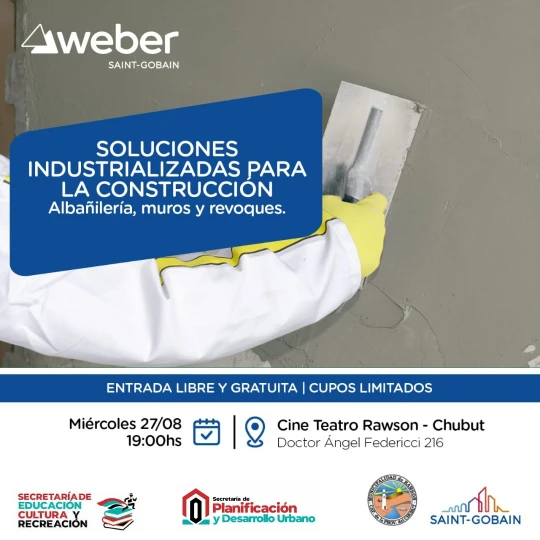 Rawson: Se dictará el curso "Soluciones Industrializadas para la  construcción"