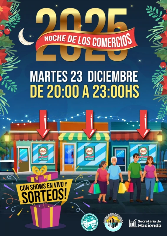 Rawson tendrá su "Noche de los Comercios"