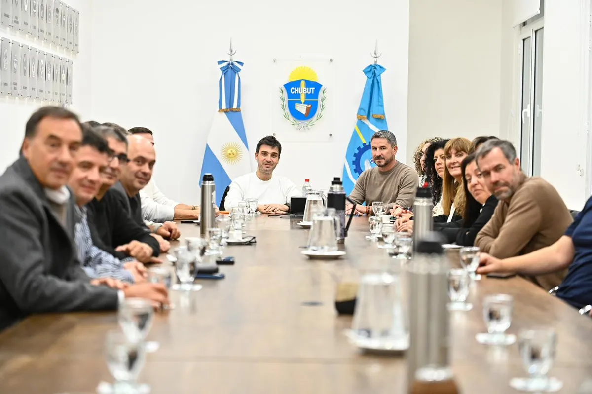 Torres y Merino encabezaron una reunión con la Cámara de Industria y Comercio de Trelew